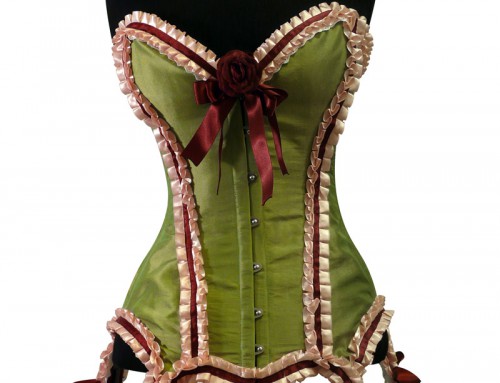 Green cake corset